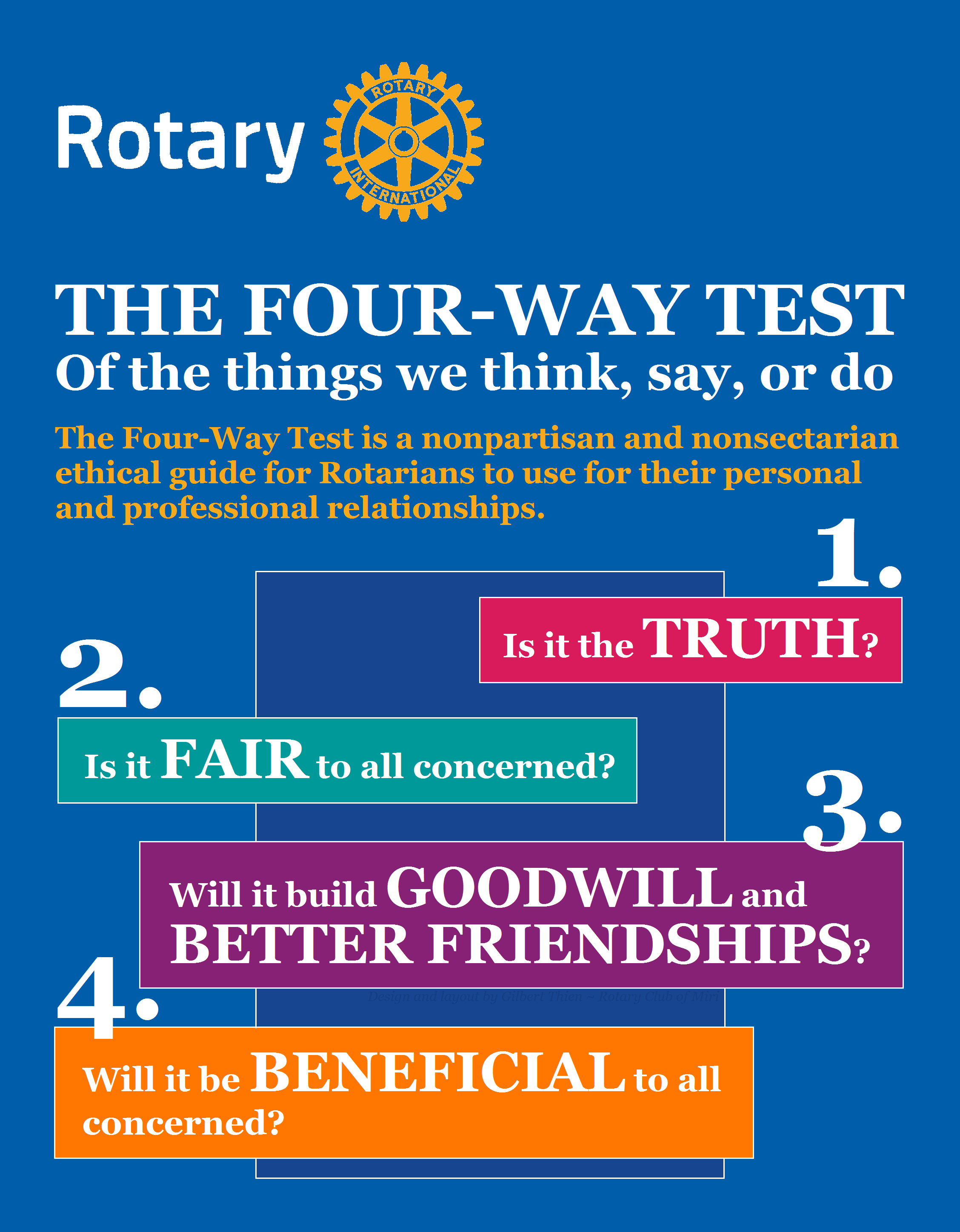 About Rotary Four Way Test MyLearning